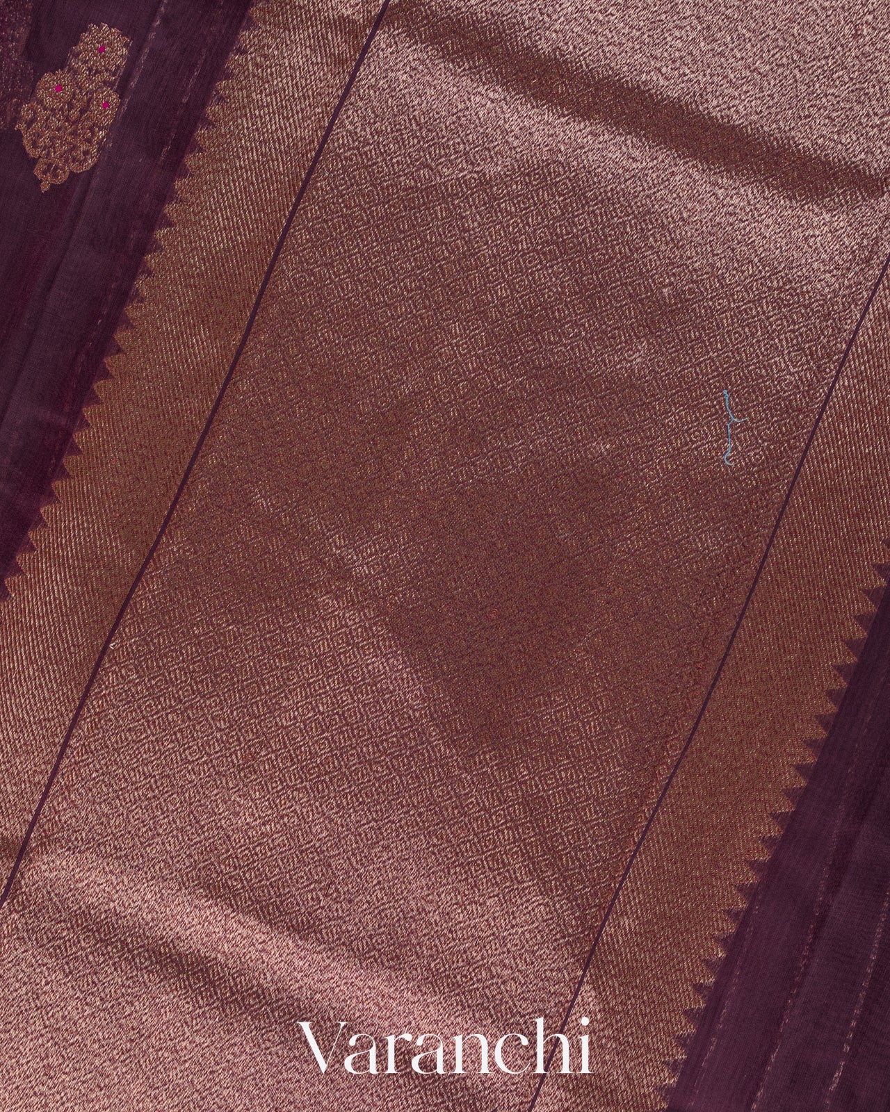 Plum Purple Pure Chanderi Silk Cotton Handloom Saree
