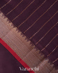 Plum Purple Pure Chanderi Silk Cotton Handloom Saree