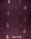 Plum Purple Pure Chanderi Silk Cotton Handloom Saree