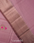 Lilac Pink Pure Chanderi Silk Cotton Handloom Saree