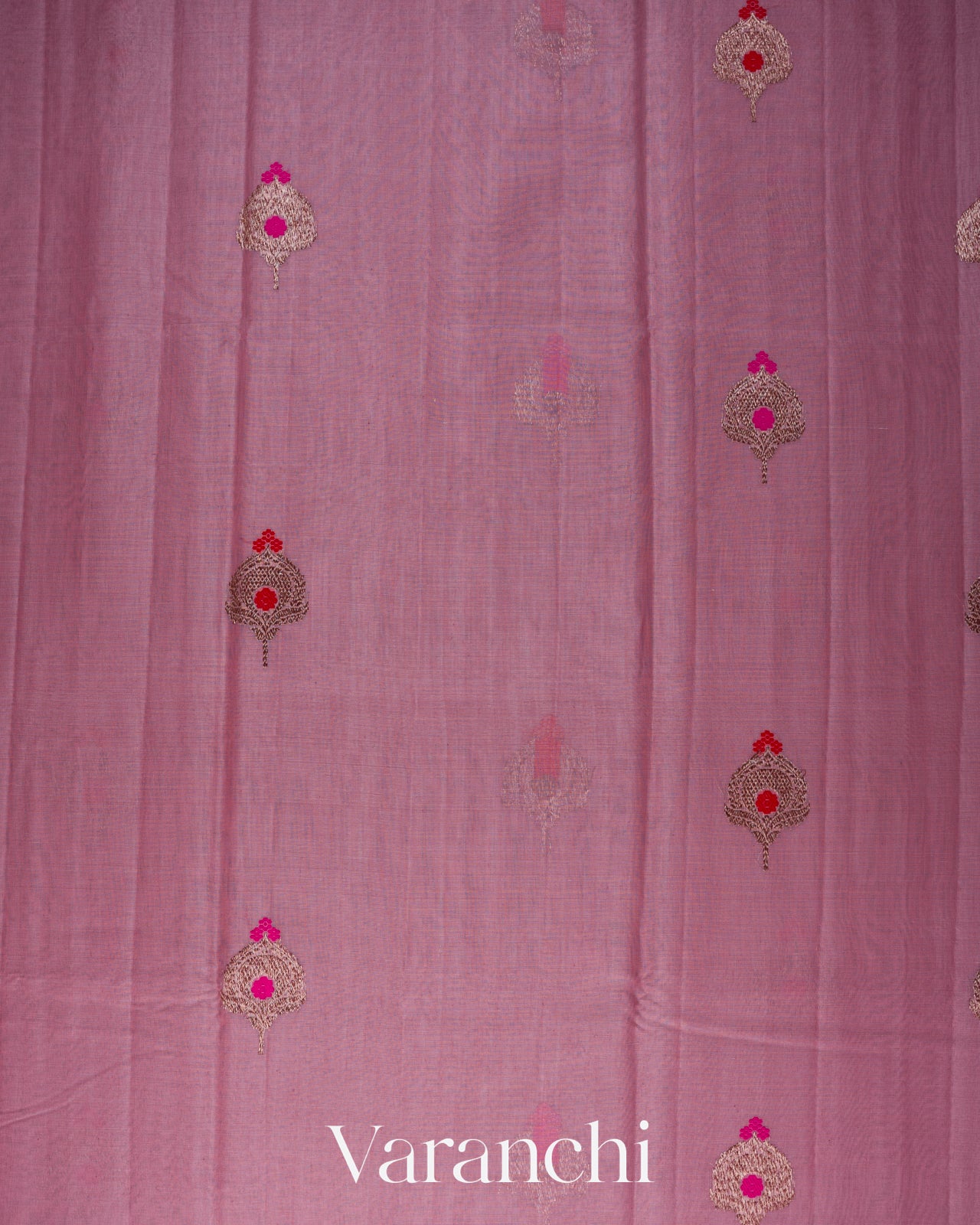 Lilac Pink Pure Chanderi Silk Cotton Handloom Saree