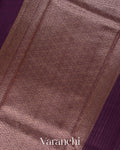 Deep Plum Butta Pure Chanderi Silk Cotton Handloom Saree