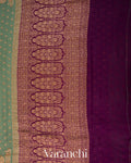 Teal Green Pure Khadi Georgette Silk Handloom Saree