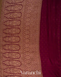 Onion Pink Pure Khaddi Georgette Silk Handloom Saree