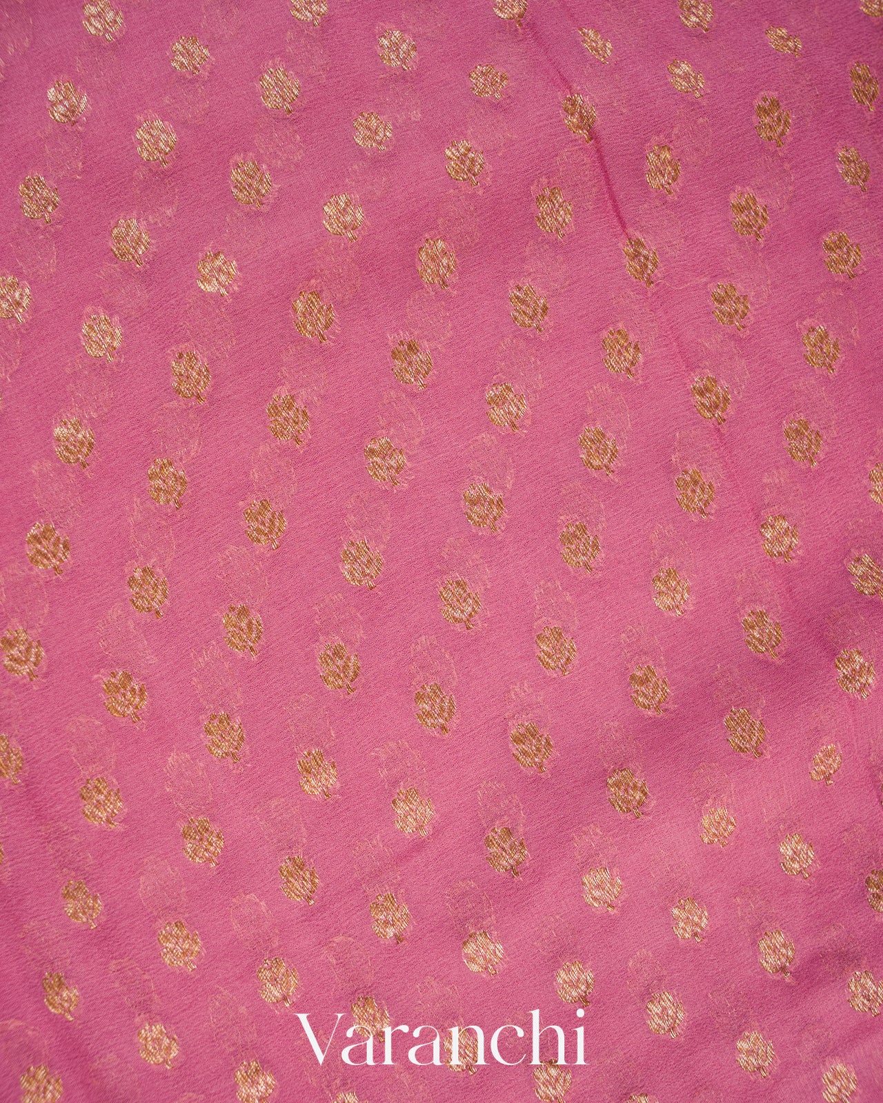 Onion Pink Pure Khaddi Georgette Silk Handloom Saree