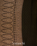 Olive Green Pure Khaddi Georgette Silk Saree