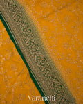 Mustard Yellow Pure Khaddi Georgette Silk Handloom Saree