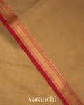 Wheat Beige Pure Maheshwari Silk Cotton Handloom Saree