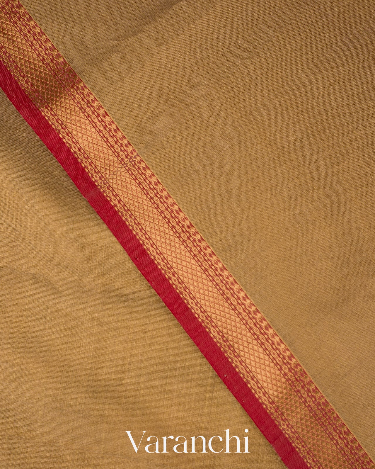 Wheat Beige Pure Maheshwari Silk Cotton Handloom Saree