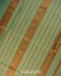 Sage Green Border Pure Maheshwari Silk Cotton Handloom Saree