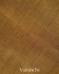 Olive Brown Pure Maheshwari Silk Cotton Handloom Saree