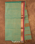 Sea Green Pure Maheshwari Silk Cotton Handloom Saree