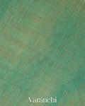 Sea Green Pure Maheshwari Silk Cotton Handloom Saree
