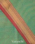 Sea Green Pure Maheshwari Silk Cotton Handloom Saree