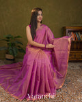 Onion Pink Pure Maheshwari Silk Cotton Handloom Saree