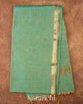 Sea Green Pure Maheshwari Silk Cotton Handloom Saree