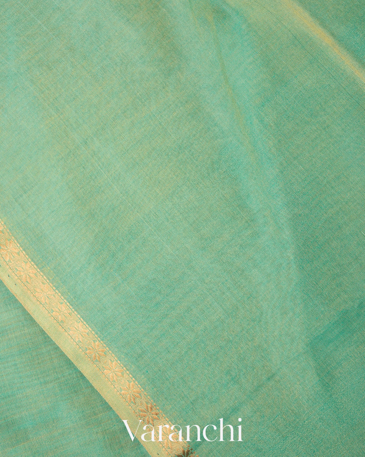 Sea Green Pure Maheshwari Silk Cotton Handloom Saree