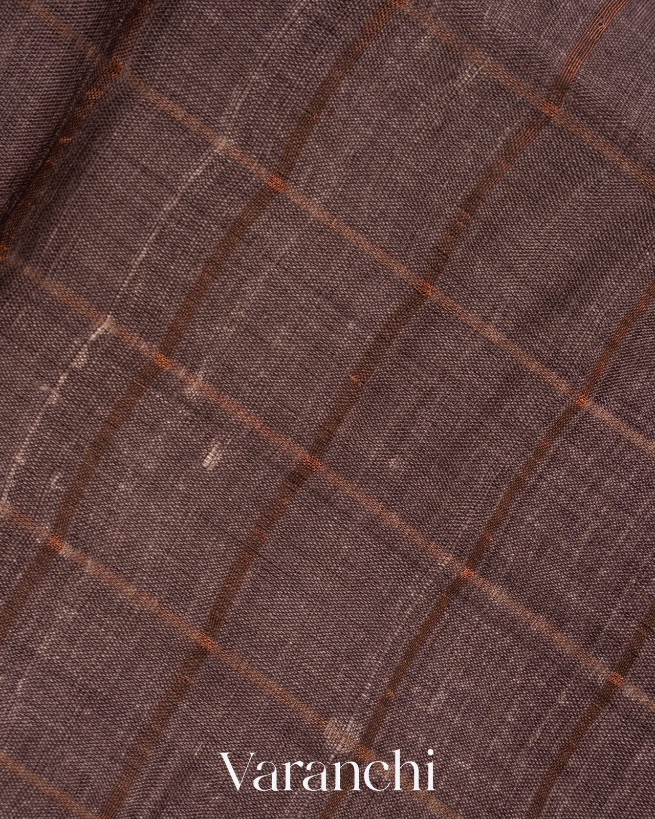 Mauve Striped Pure Tussar Silk Saree