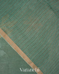 Teal Jamdani Pure Silk Linen Handloom Saree
