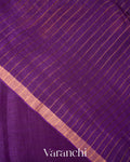 Purple Jamdani Pure Silk Linen Handloom Saree