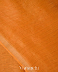 Marigold Orange Jamdani Pure Silk Linen Handloom Saree