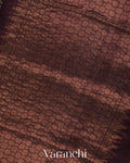 Wine Brown Pure Mulberry Silk Handloom Saree