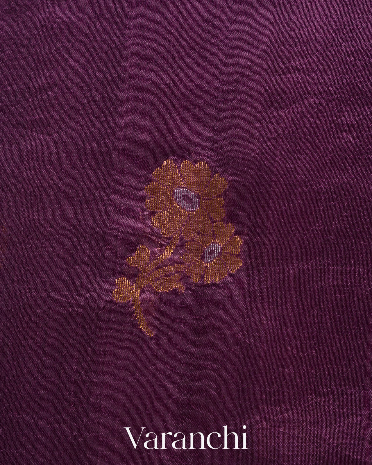 Deep Purple Pure Mulberry Silk Handloom Saree