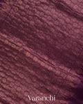 Deep Purple Pure Mulberry Silk Handloom Saree