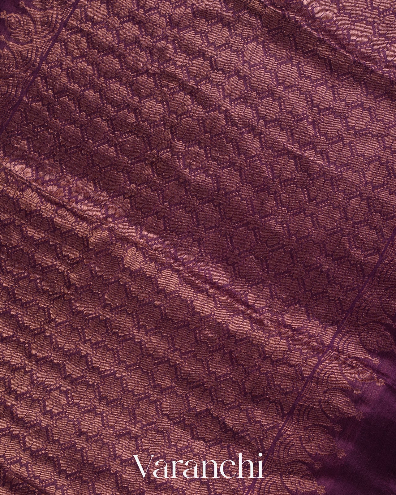 Deep Purple Pure Mulberry Silk Handloom Saree