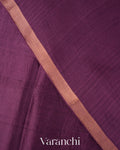 Deep Purple Pure Mulberry Silk Handloom Saree