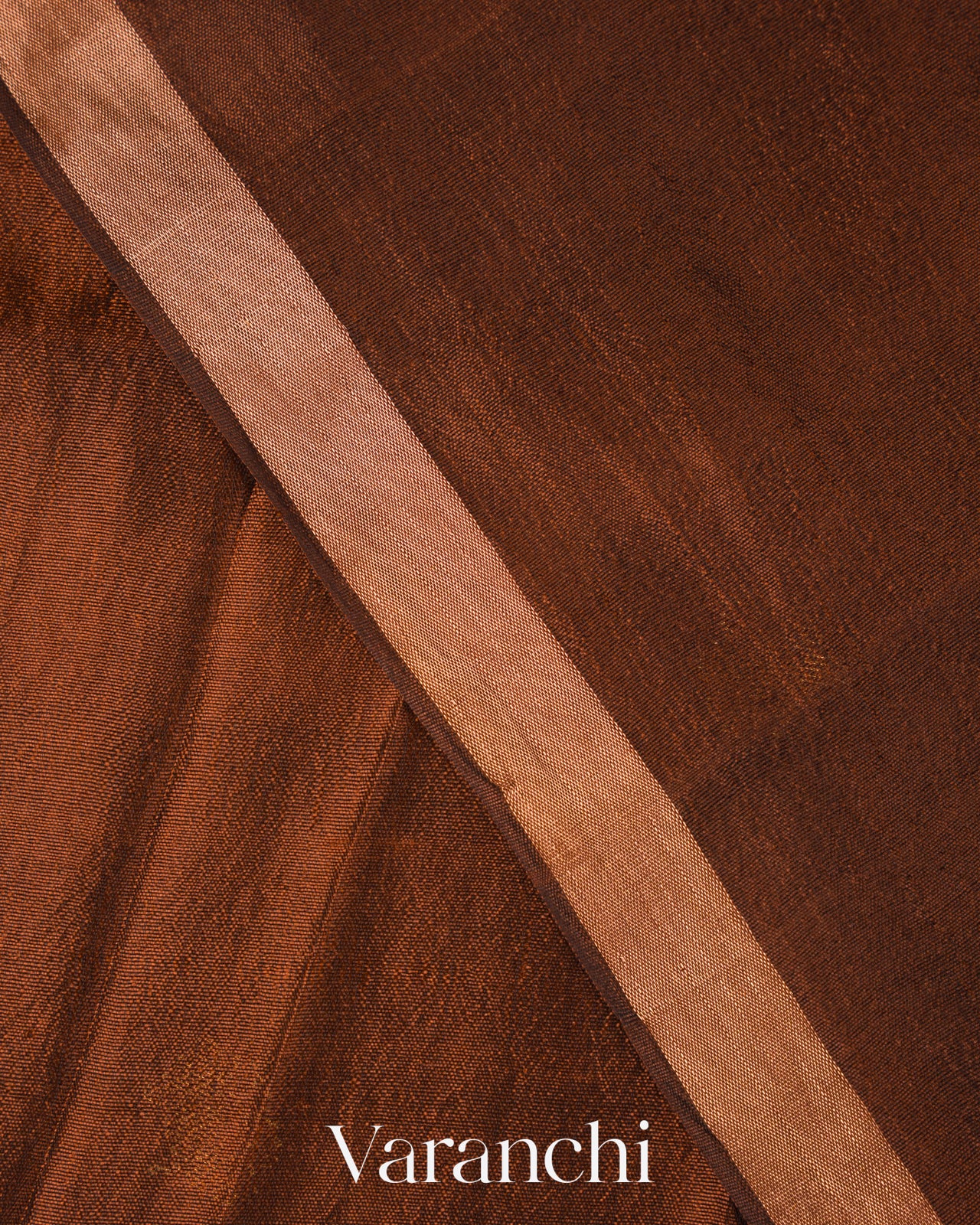 Chocolate Brown Pure Mulberry Silk Handloom Saree