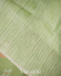 Sage Green Floral Jamdani Pure Muslin Silk Handloom Saree