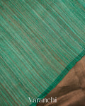 Deep Green Pure Muslin Silk Handloom Saree