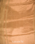 Beige Jmadani Pure Muslin Silk Handloom Saree