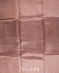 Dusty Mauve Striped Pure Katan Silk Handloom Saree