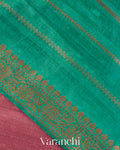 Rose Pink Pure Raw Silk Handloom Saree