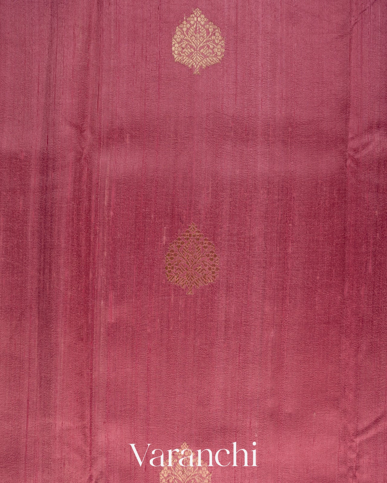 Rose Pink Pure Raw Silk Handloom Saree