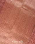 Dusty Rose Pure Raw Silk Handloom Saree