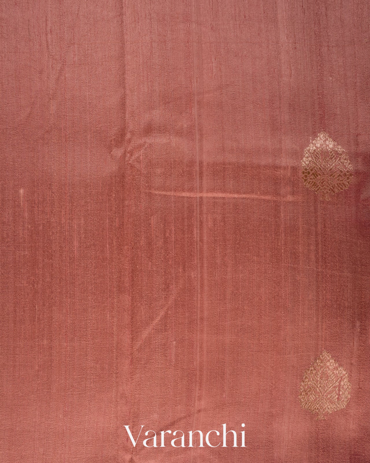 Dusty Rose Pure Raw Silk Handloom Saree