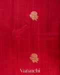 Crimson Red Pure Raw Silk Handloom Saree