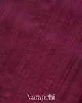 Purple Wine Pure Raw Silk Handloom Saree