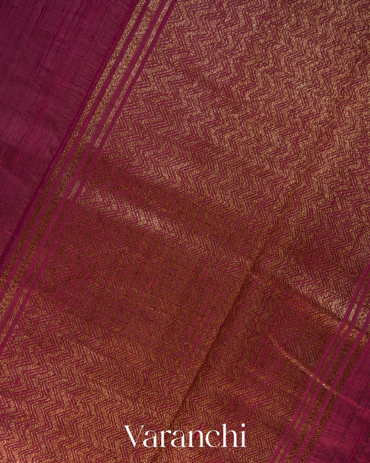 Purple Wine Pure Raw Silk Handloom Saree