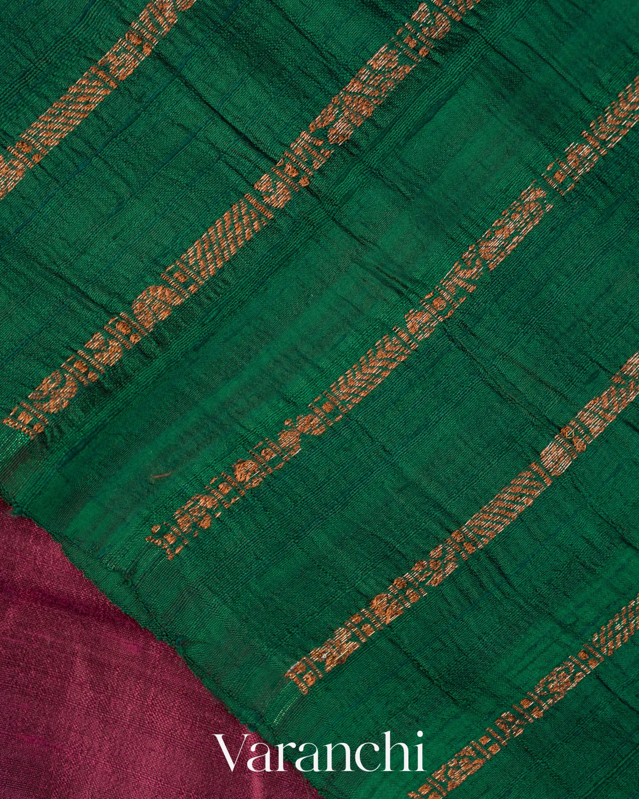 Purple Wine Pure Raw Silk Handloom Saree
