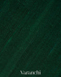 Bottle Green Pure Raw Silk Handloom Saree