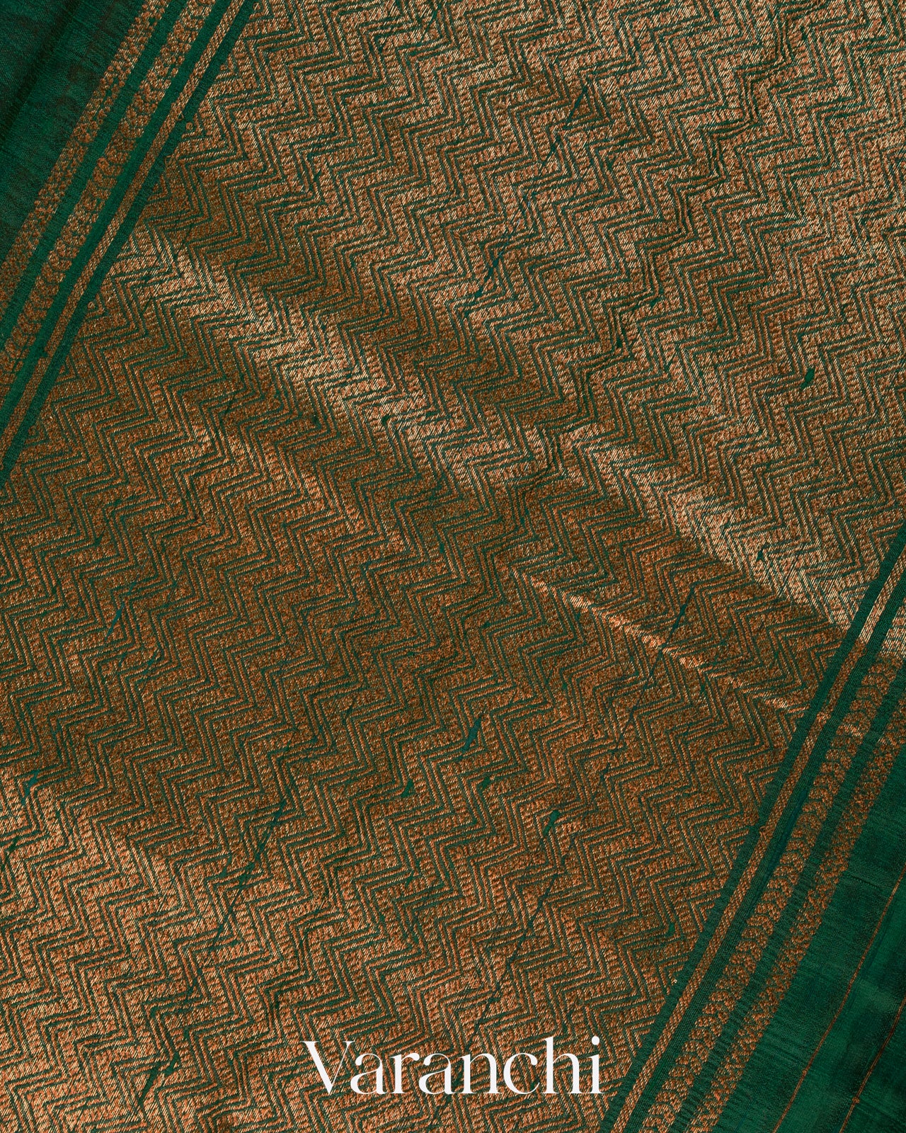 Bottle Green Pure Raw Silk Handloom Saree