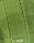 Fern Green Pure Raw Silk Handloom Saree