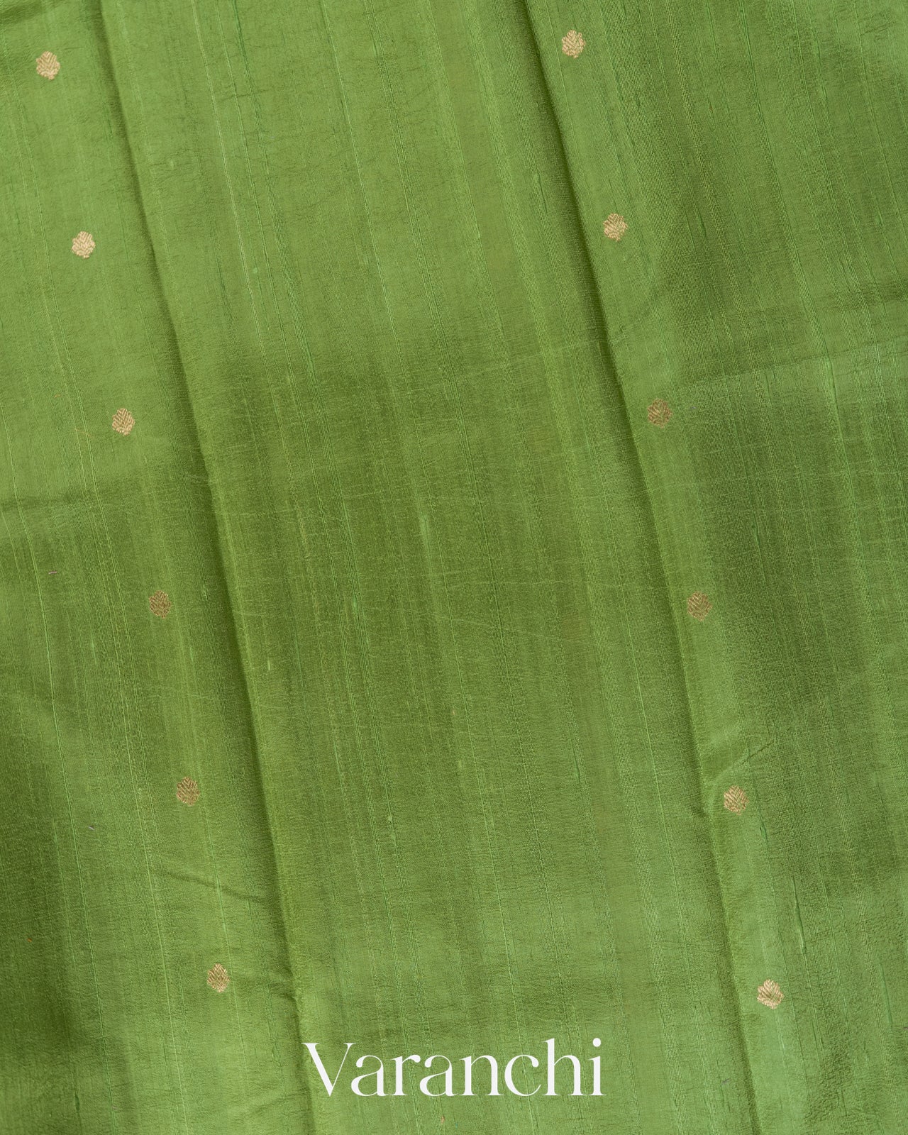 Fern Green Pure Raw Silk Handloom Saree