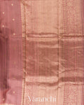 Dusty Rose Pure Raw Silk Handloom Saree