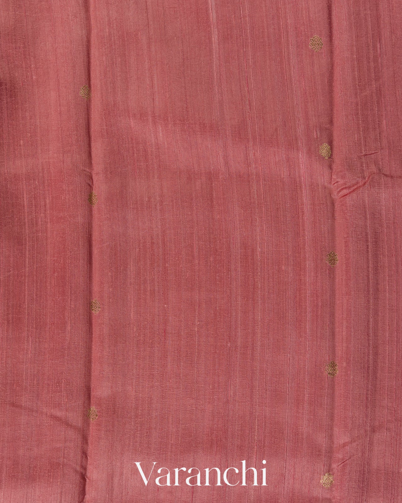 Dusty Rose Pure Raw Silk Handloom Saree