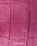 Orchid Pink Pure Raw Silk Handloom Saree